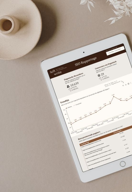 Resultaten rapport blog abonement SEO uitbesteden
